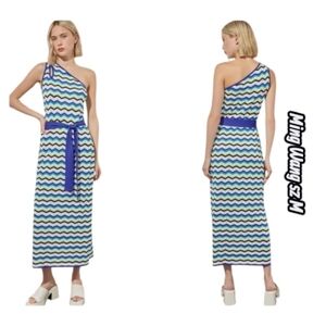 NWT Ming Wang Dress Modern Fit Column Knit Maxi Sz M
